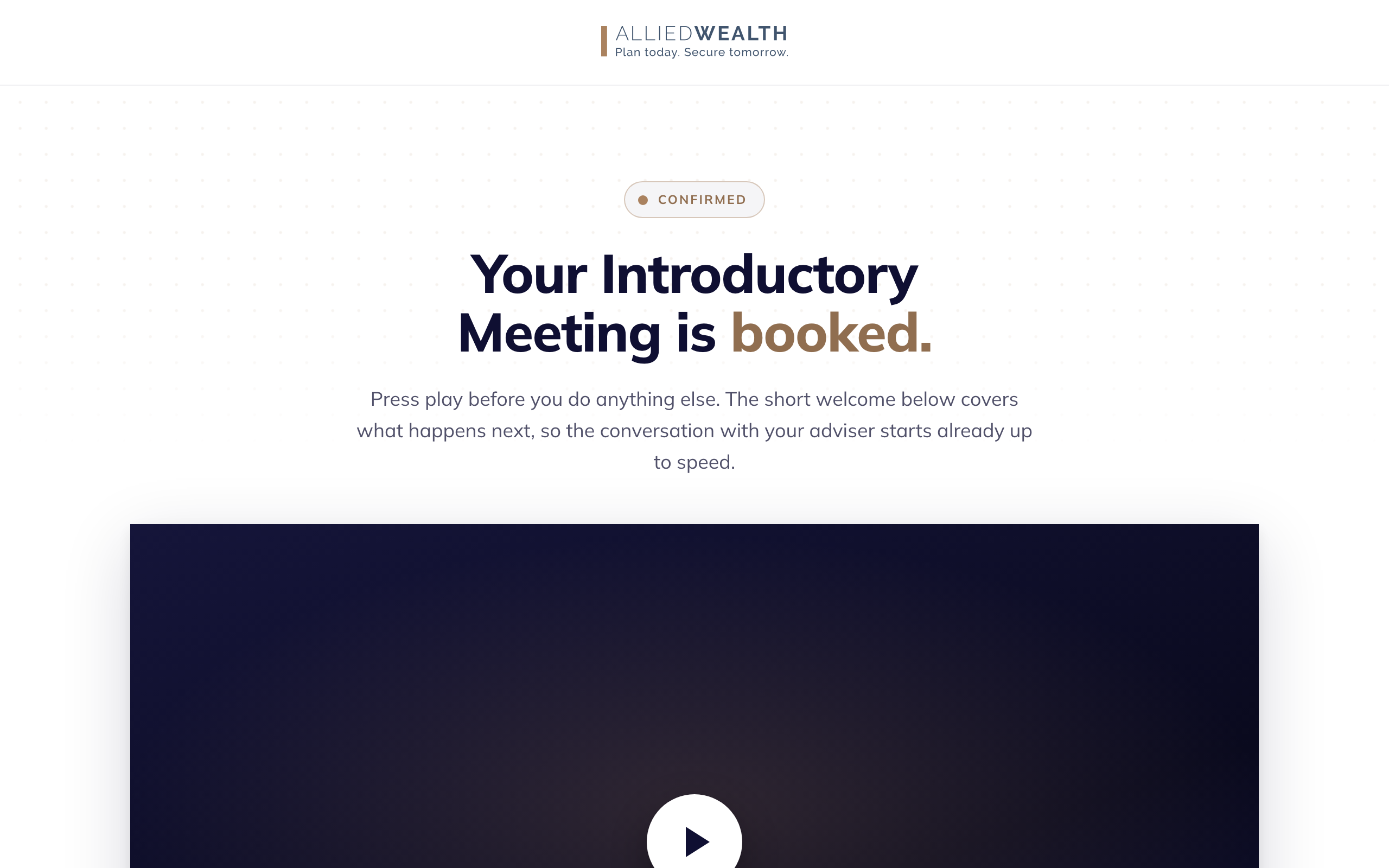 Confirmation page preview