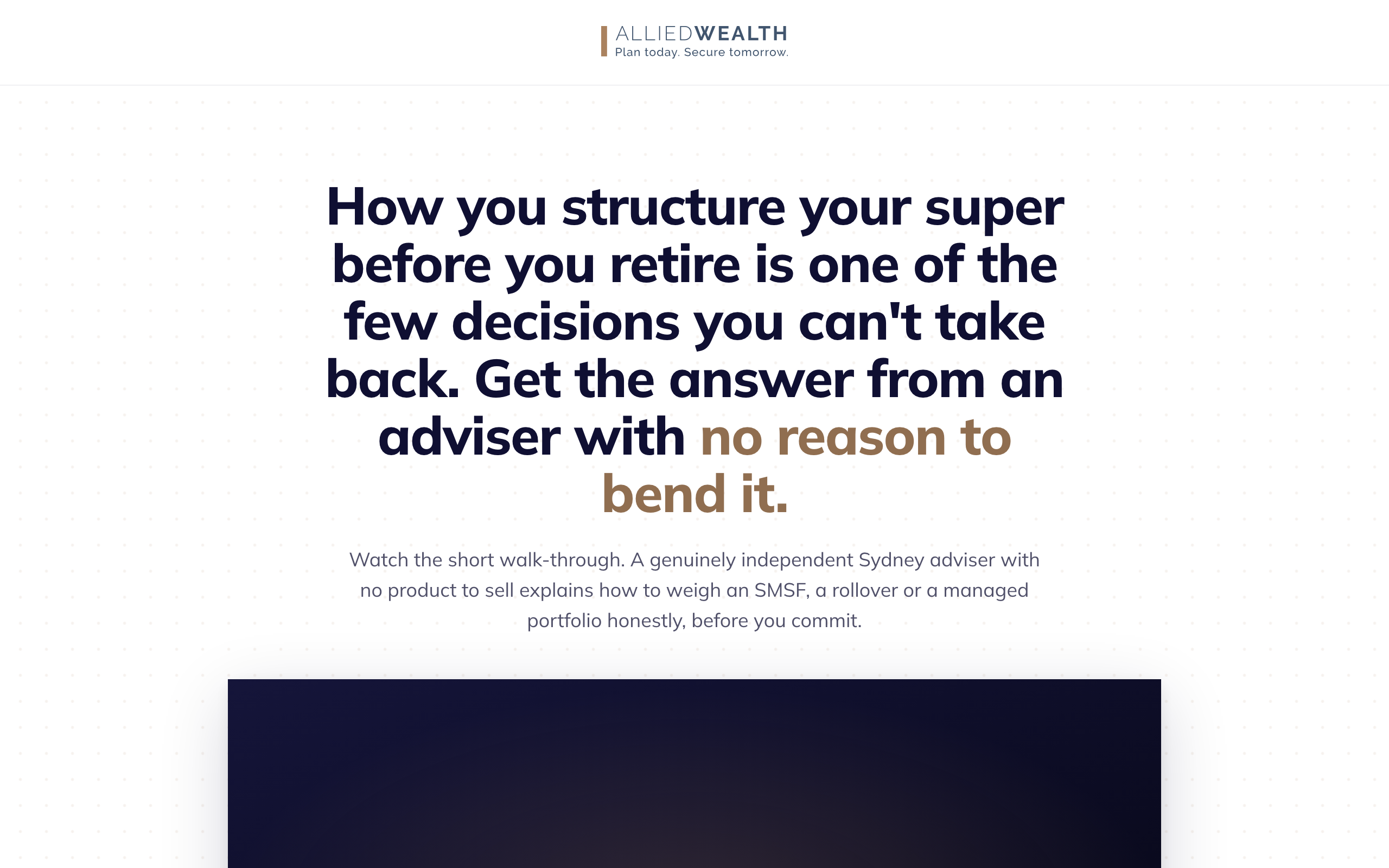 Landing page preview
